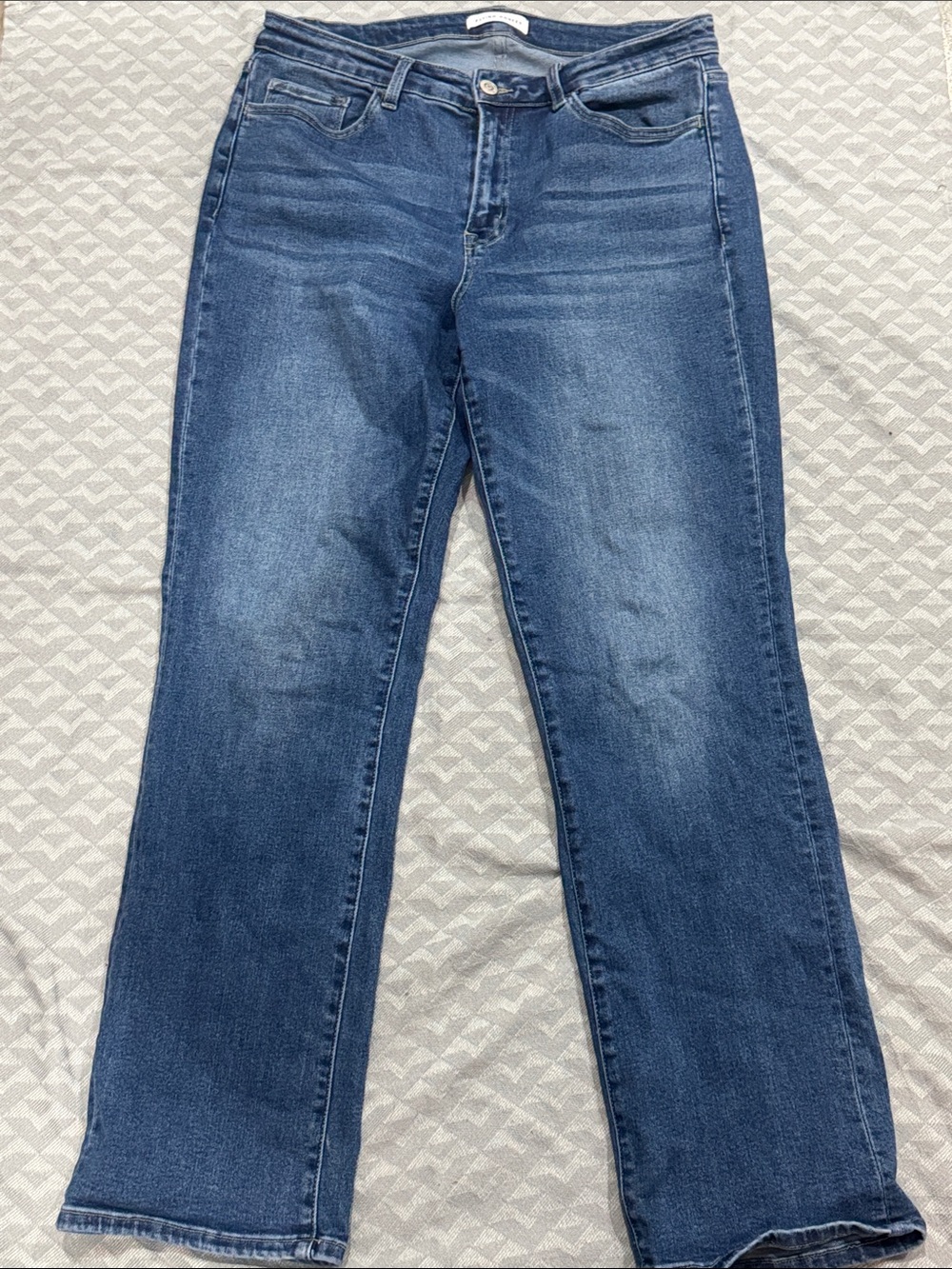 Flying Monkey Women's Mid-Dark Blue Straight Leg Jeans